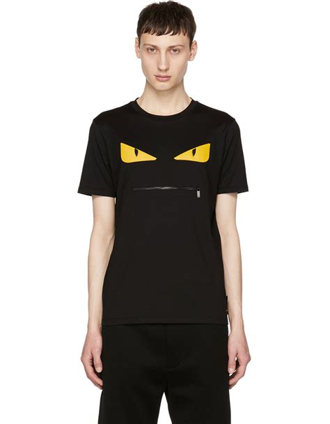 fendi t shirt zip mouth